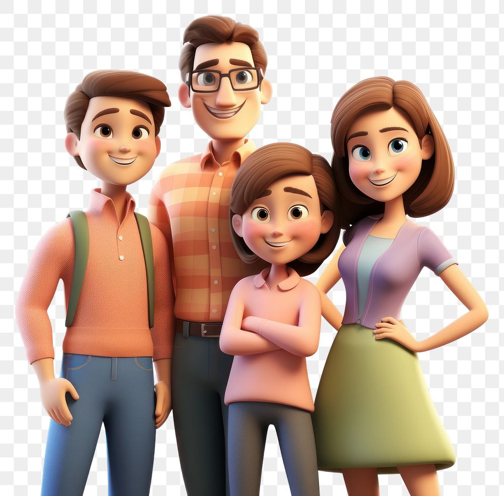 PNG Cartoon family father adult. 