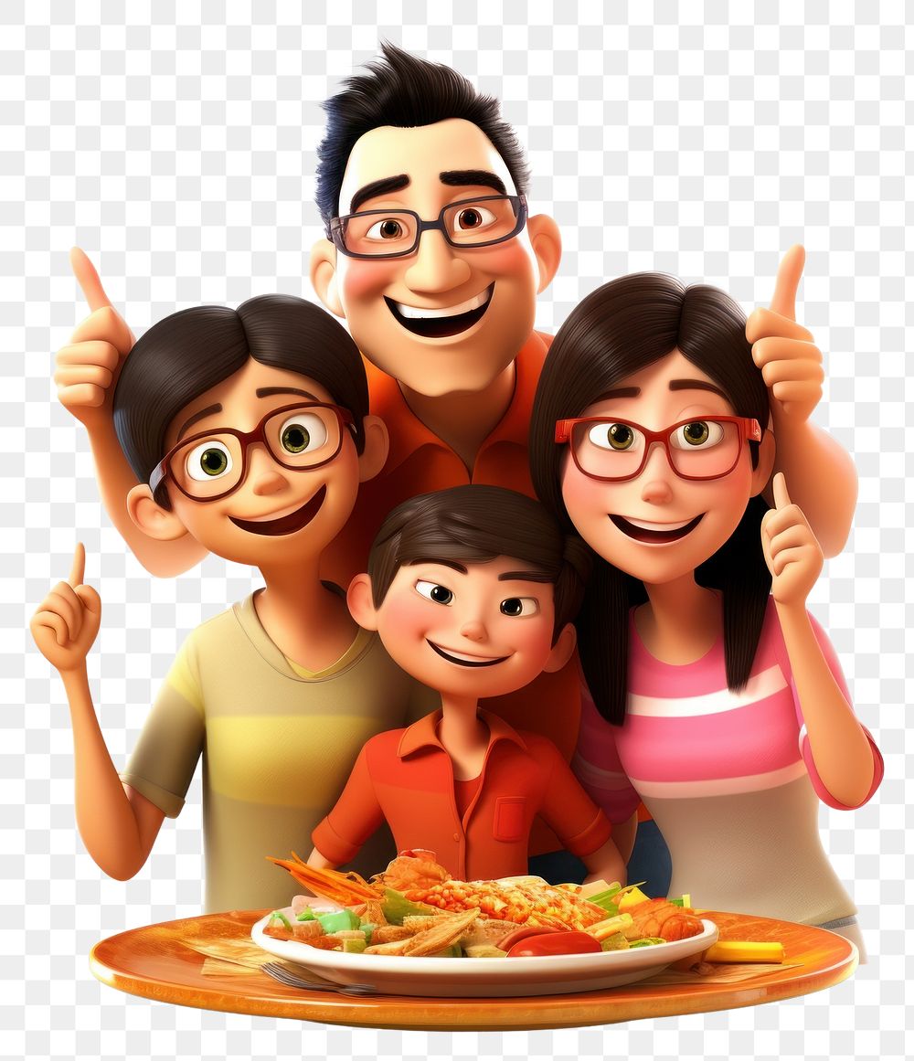 PNG Portrait glasses cartoon family. AI generated Image by rawpixel.