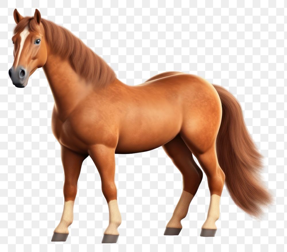PNG Horse standing cartoon mammal. AI generated Image by rawpixel.