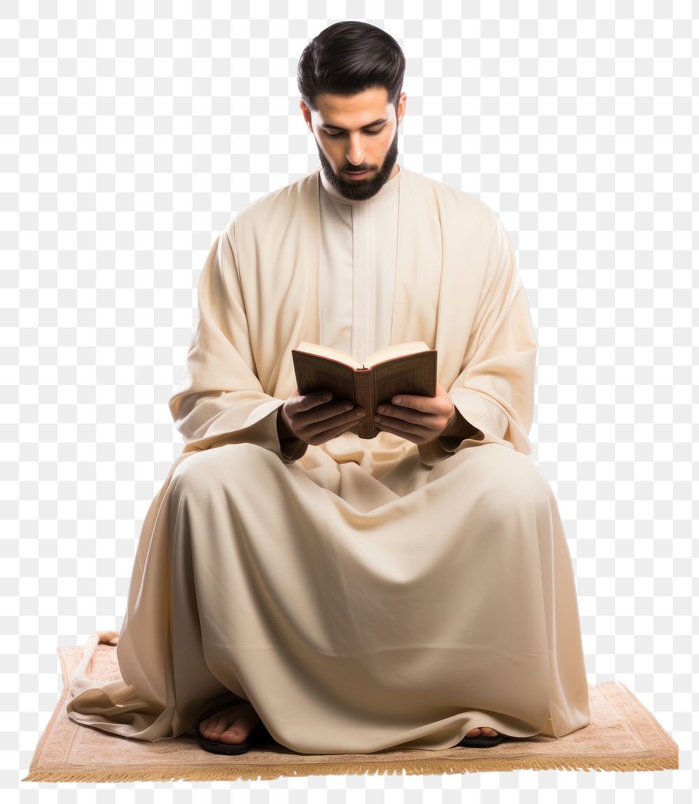 PNG Sitting reading adult transparent background