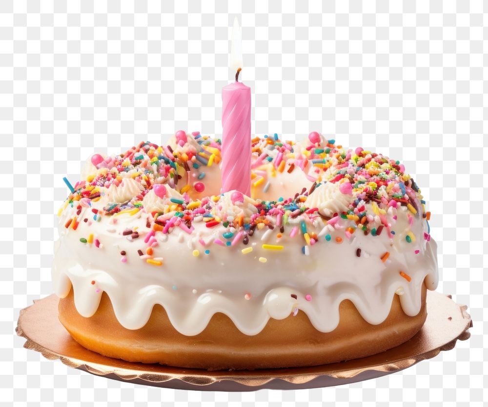 PNG Cake sprinkles birthday dessert transparent background