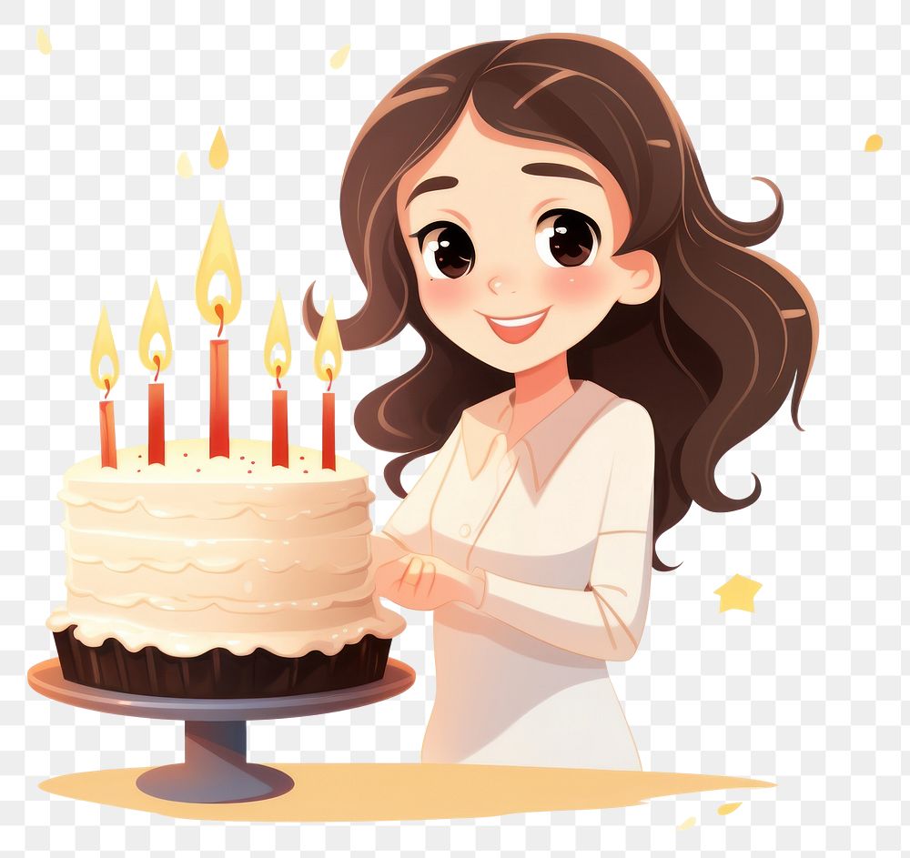 PNG Cake birthday dessert cartoon transparent background