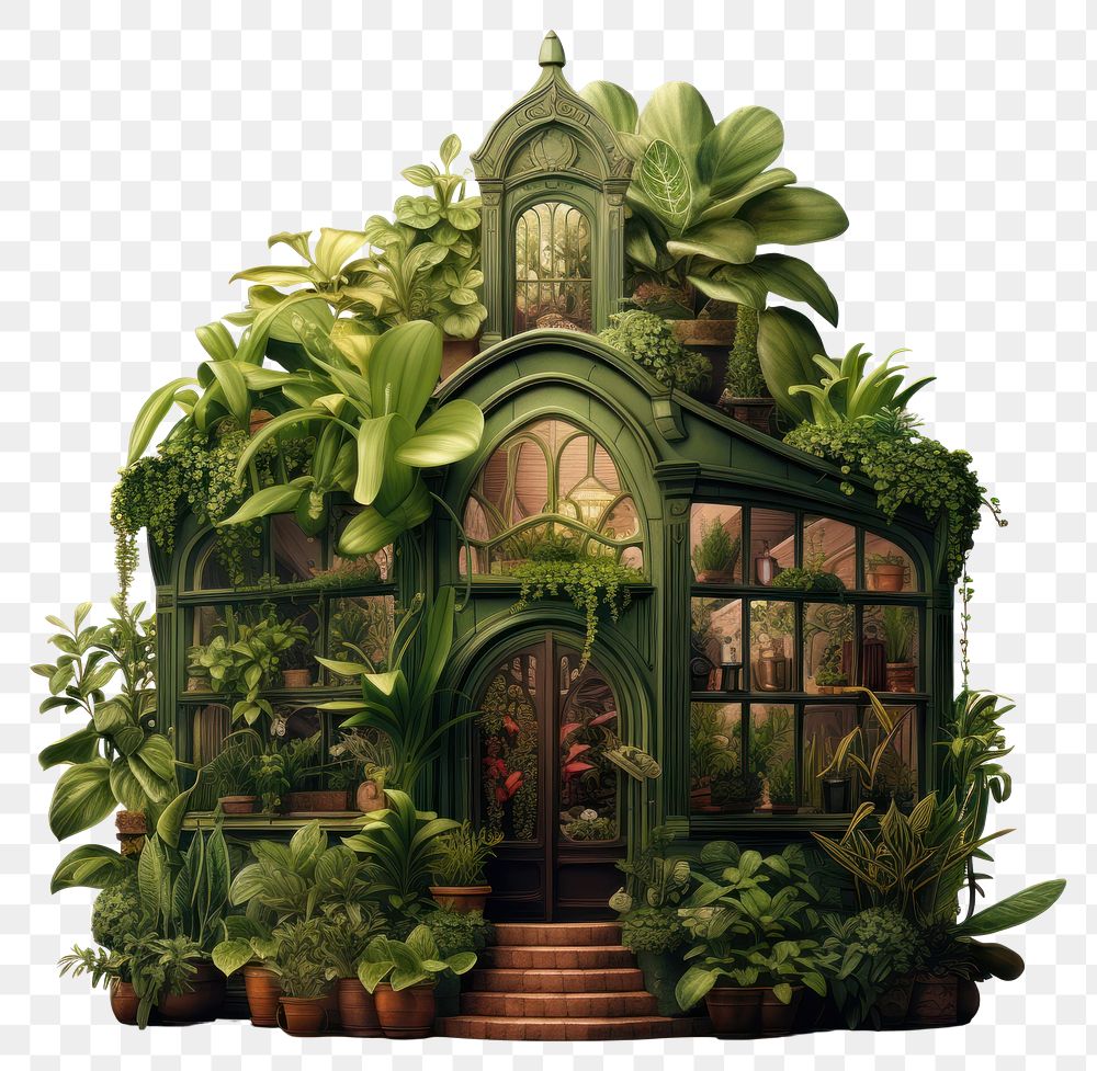 PNG Plant garden house green transparent background