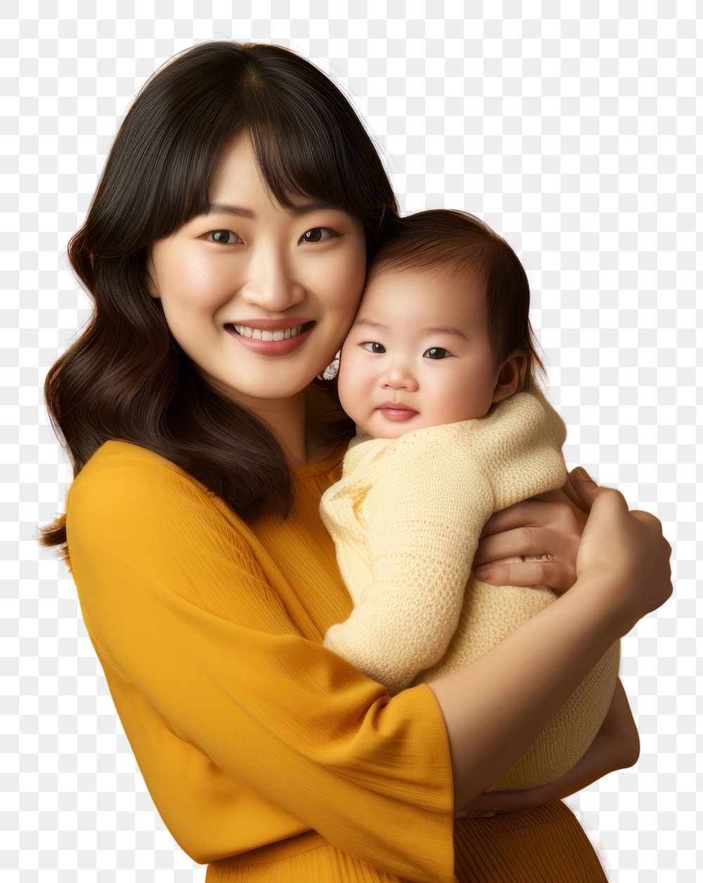 PNG Portrait hugging family baby. AI generated Image by rawpixel.