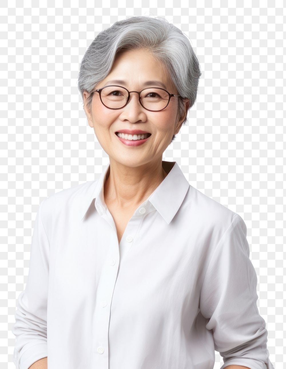 PNG Portrait glasses adult smile. 