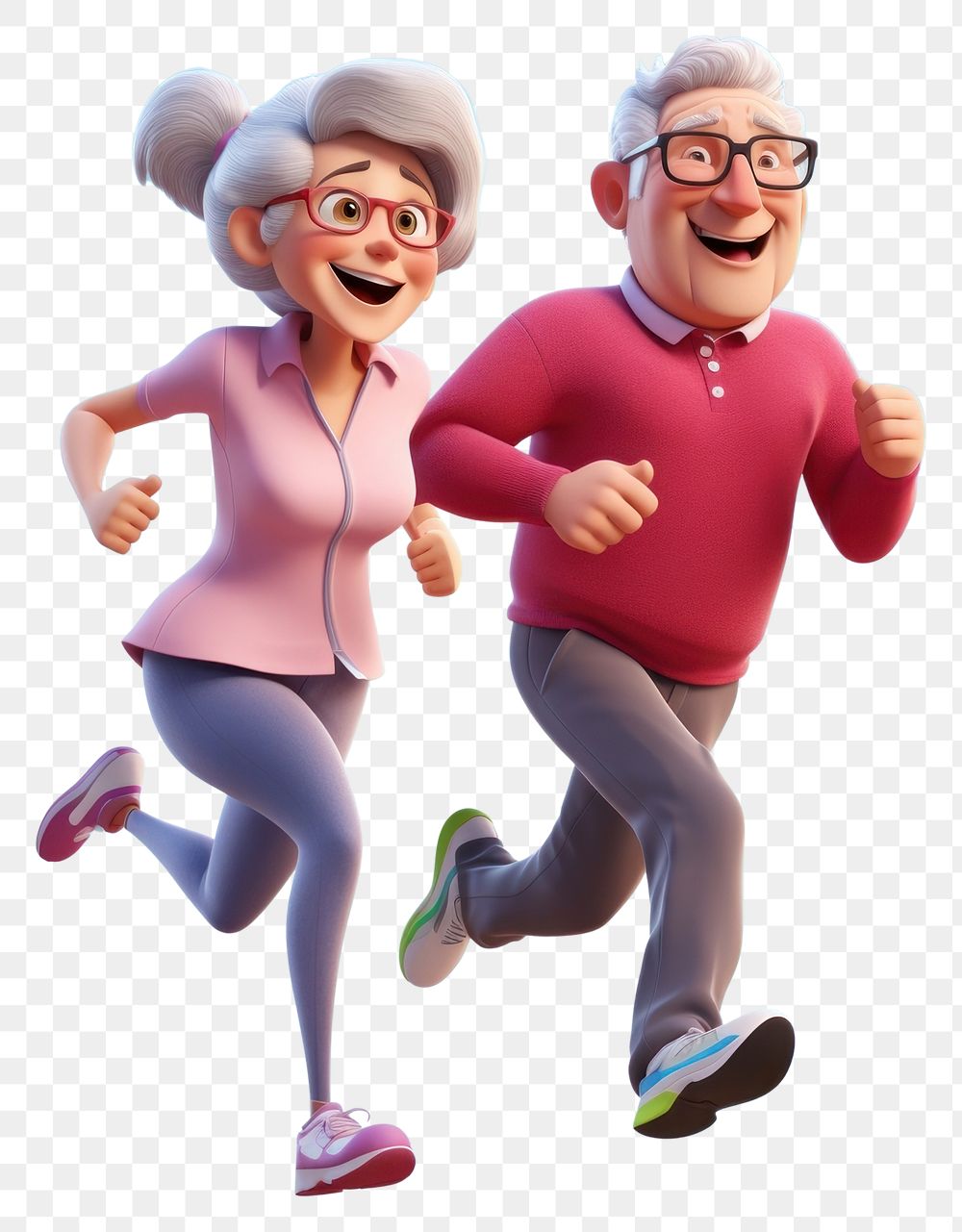 PNG  Running adult joy togetherness. AI generated Image by rawpixel.