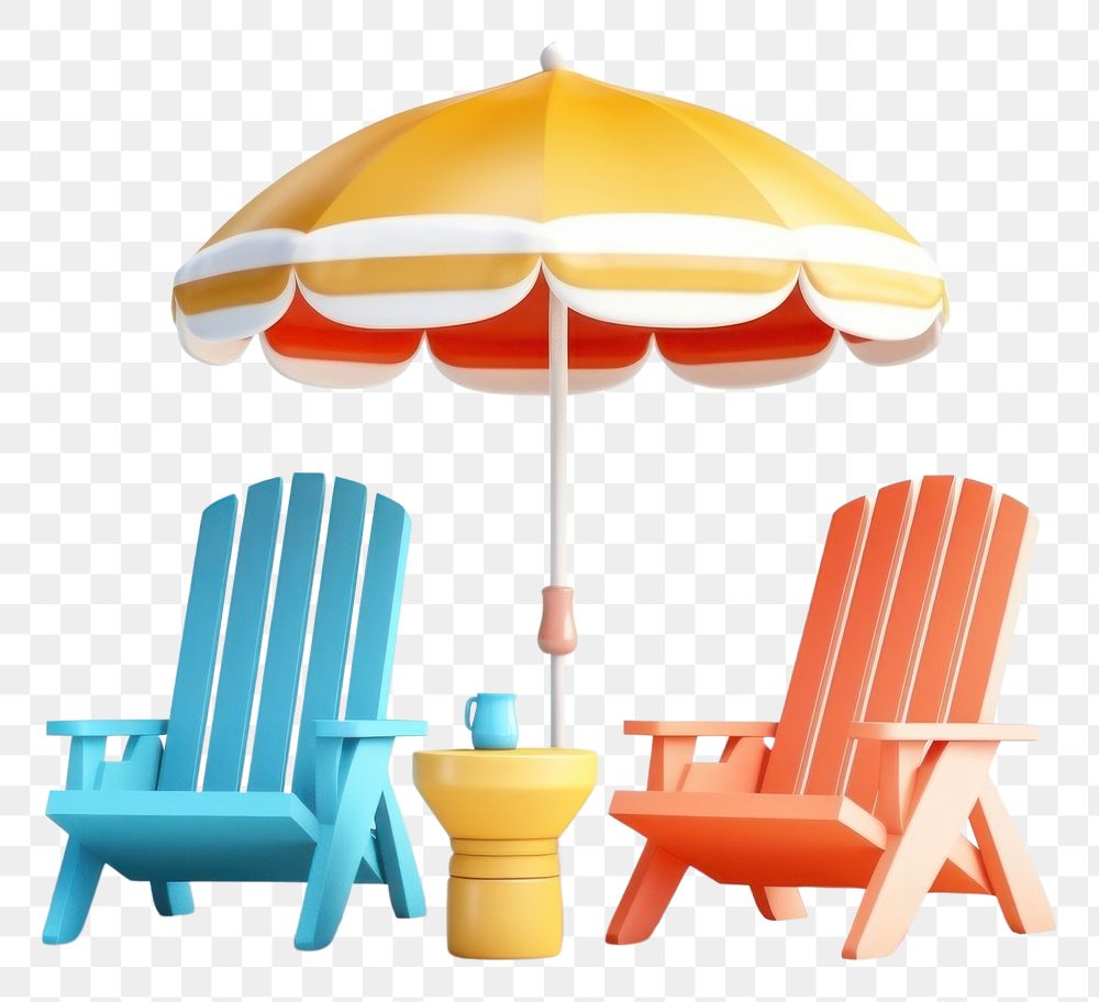 PNG Furniture umbrella vacation chair. AI generated Image by rawpixel.