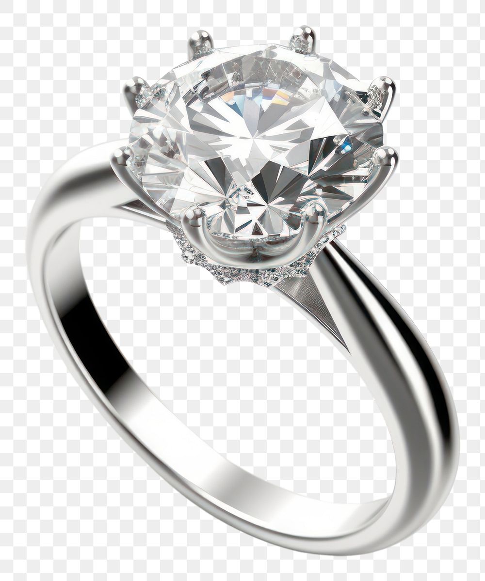PNG  Diamond ring platinum gemstone. AI generated Image by rawpixel.