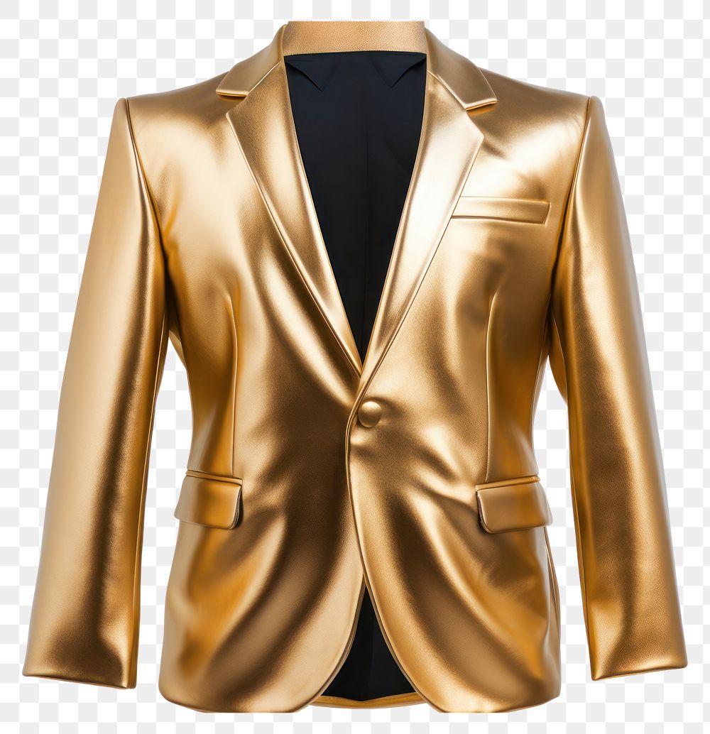 PNG Blazer jacket coat gold. AI generated Image by rawpixel.