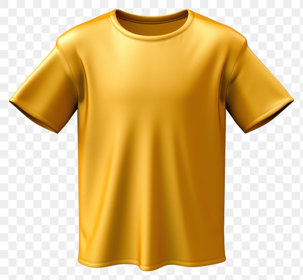 PNG T-shirt gold white background sportswear. AI generated Image by rawpixel.