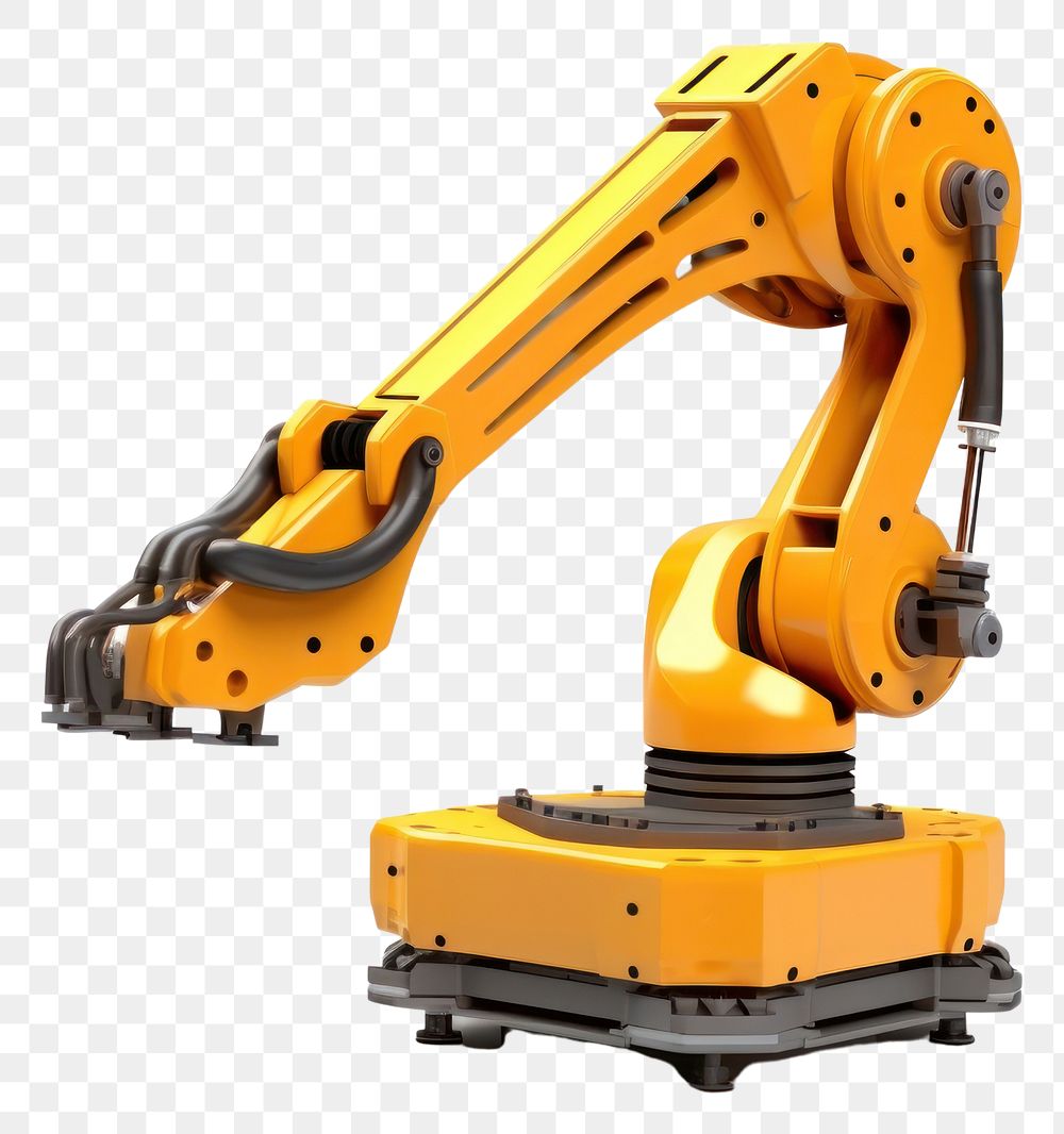 PNG  Robot industry construction industry white background. AI generated Image by rawpixel.
