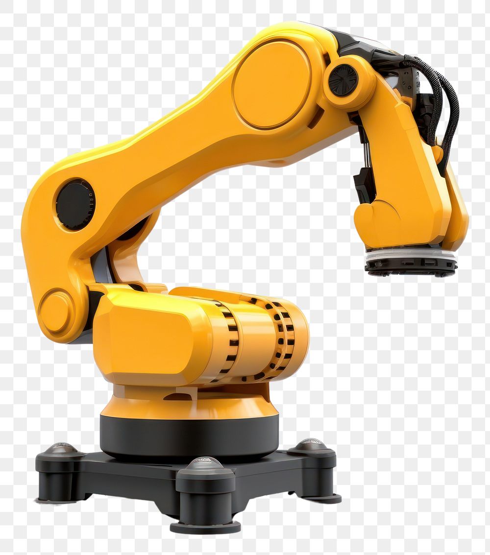 PNG  Robot industry construction industry white background. AI generated Image by rawpixel.