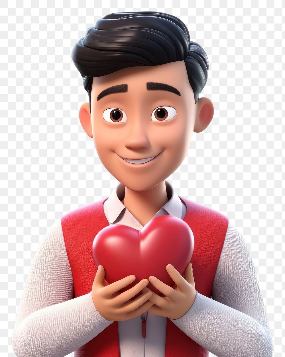 PNG Cartoon adult heart red. 