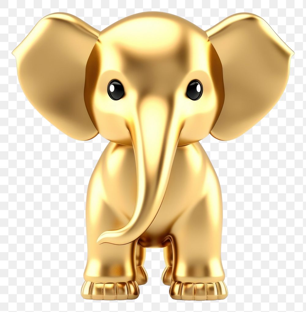 PNG Elephant gold wildlife cartoon. 