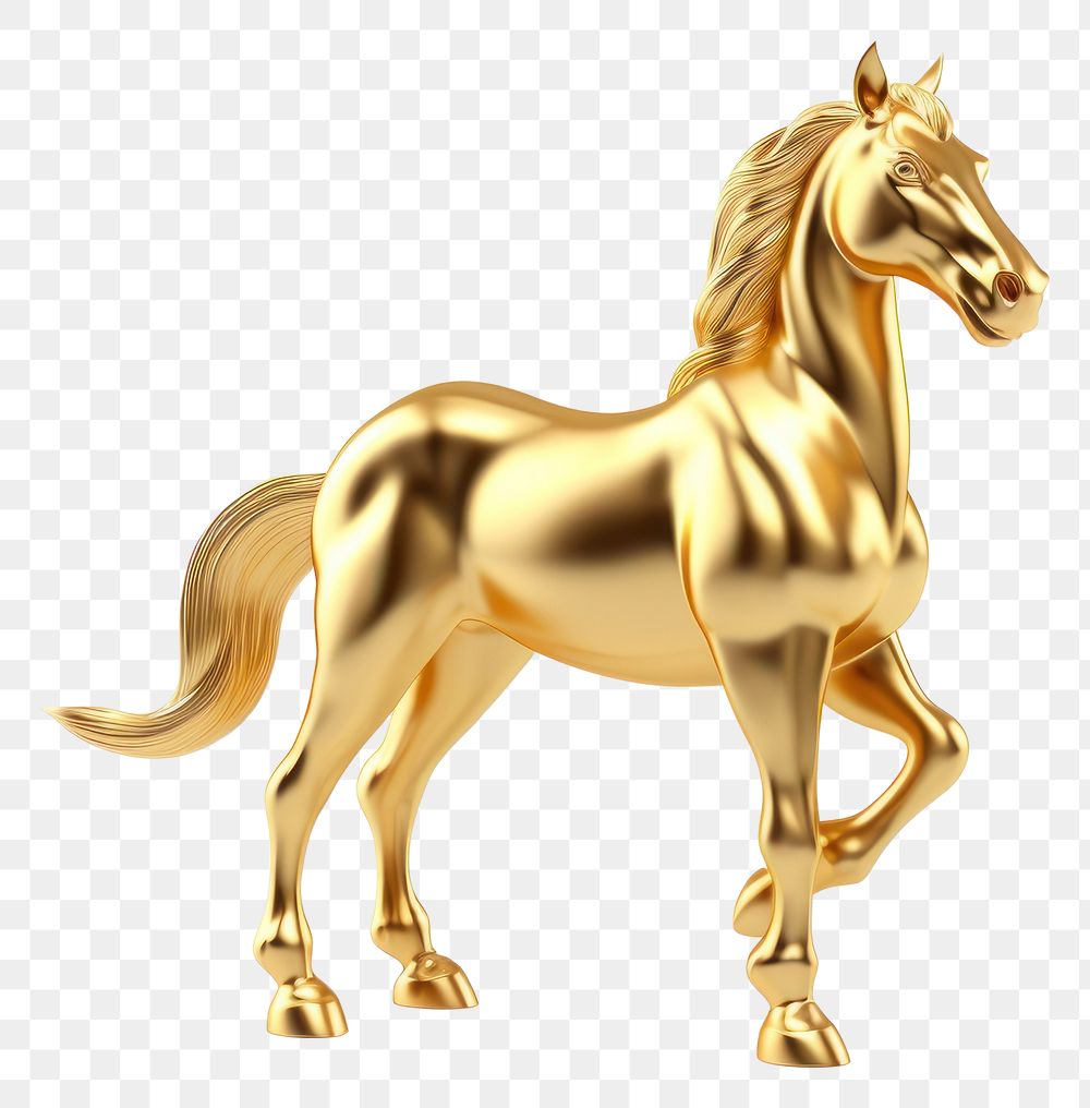 PNG Horse mammal animal gold. AI generated Image by rawpixel.
