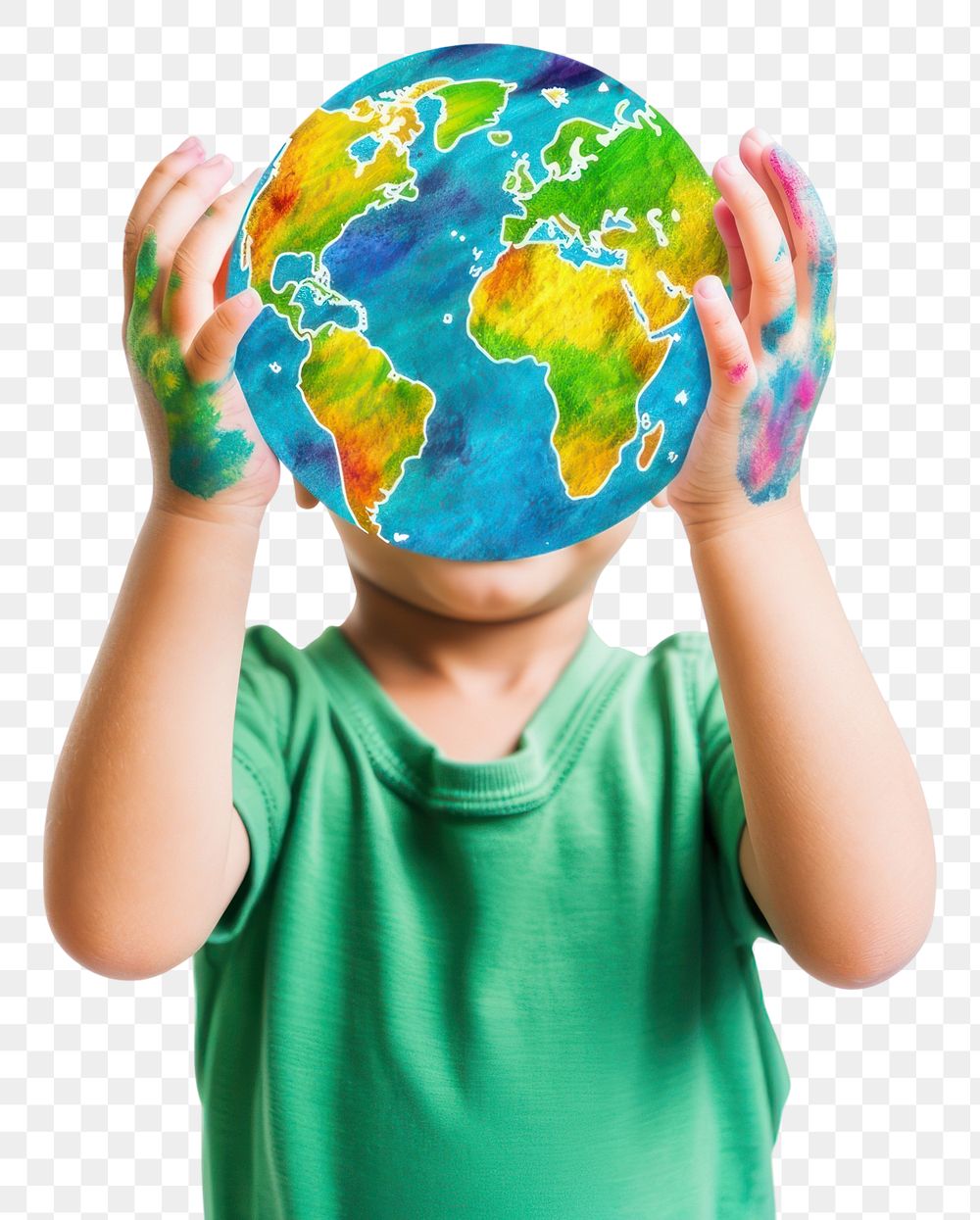 PNG Holding planet child globe. AI generated Image by rawpixel.