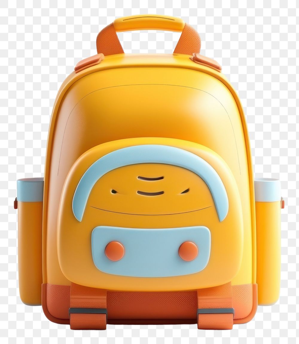PNG Backpack anthropomorphic suitcase emoticon. AI generated Image by rawpixel.