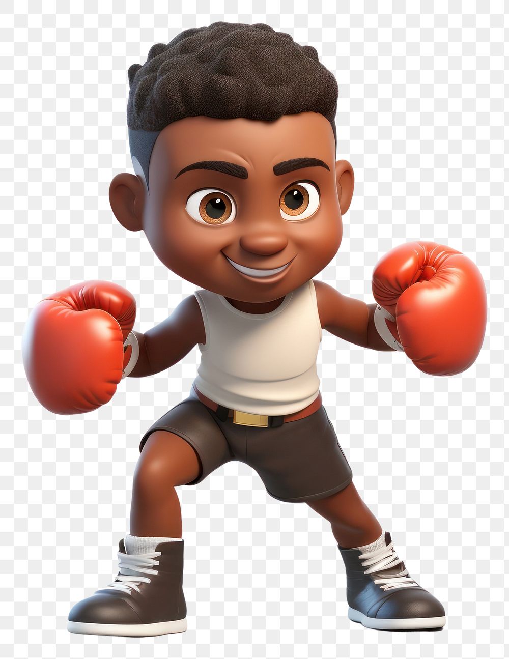 PNG Cartoon boxing white background weightlifting. AI generated Image by rawpixel.