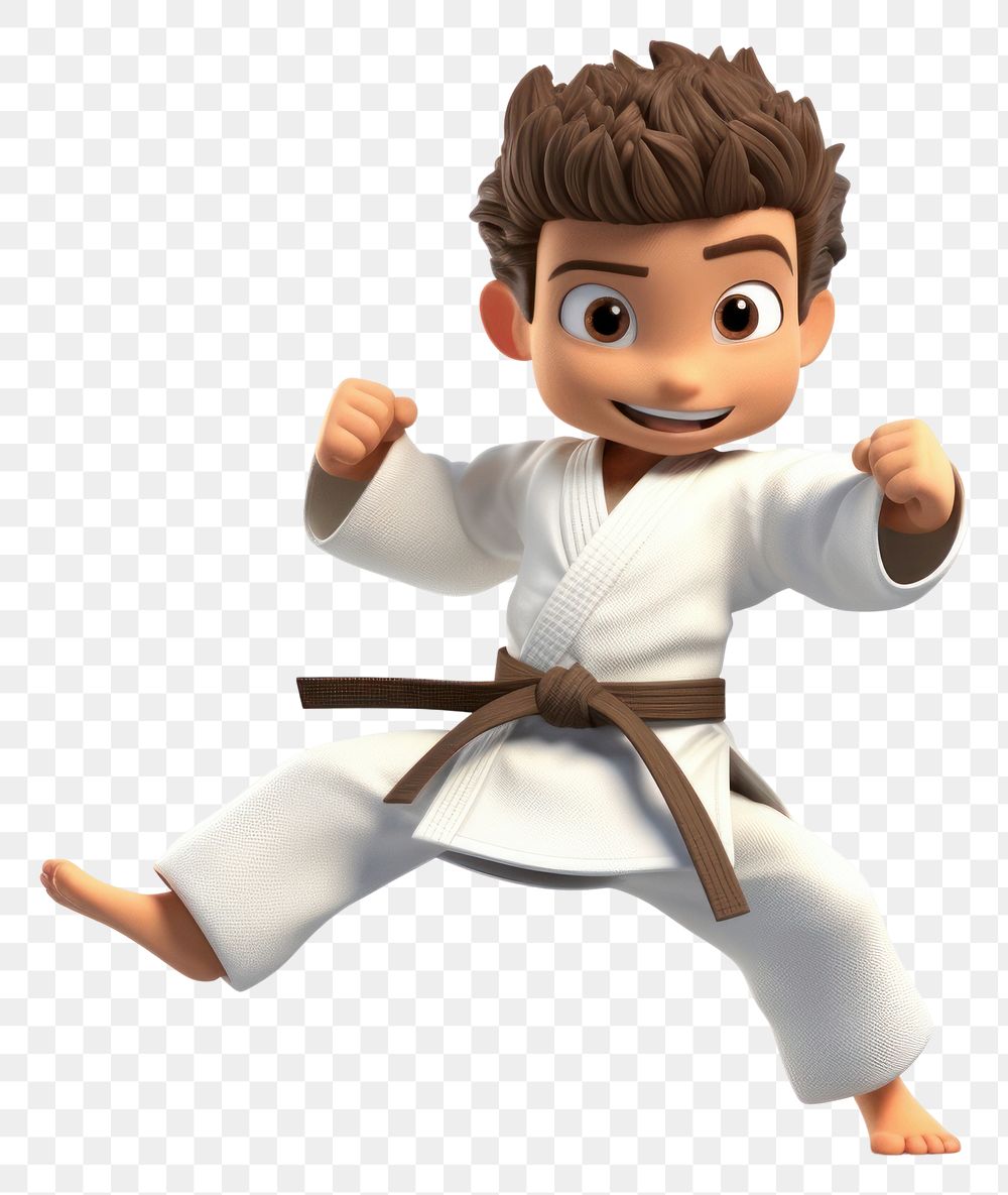 PNG Karate cartoon sports cute. AI generated Image by rawpixel.