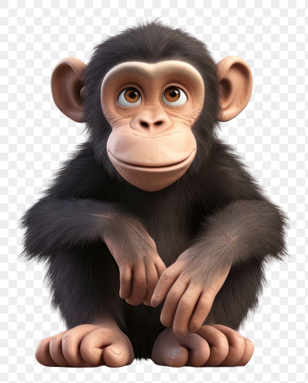 PNG Chimpanzee wildlife cartoon monkey. 