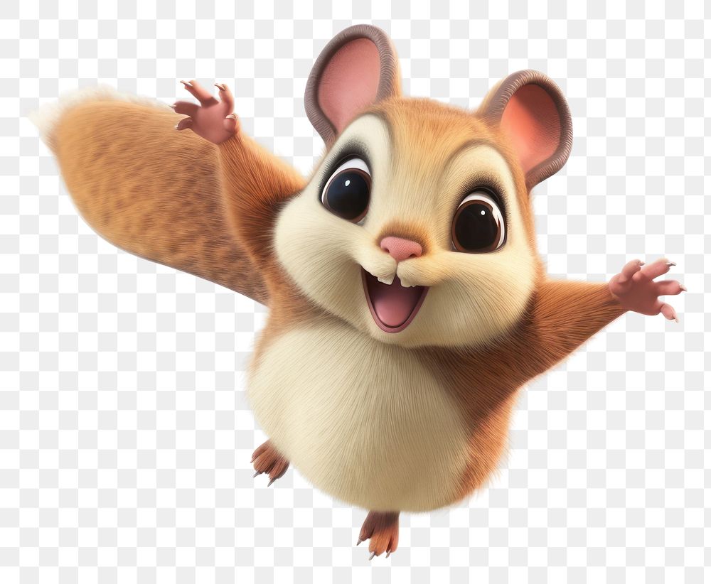 PNG Cartoon squirrel rodent animal. AI generated Image by rawpixel.