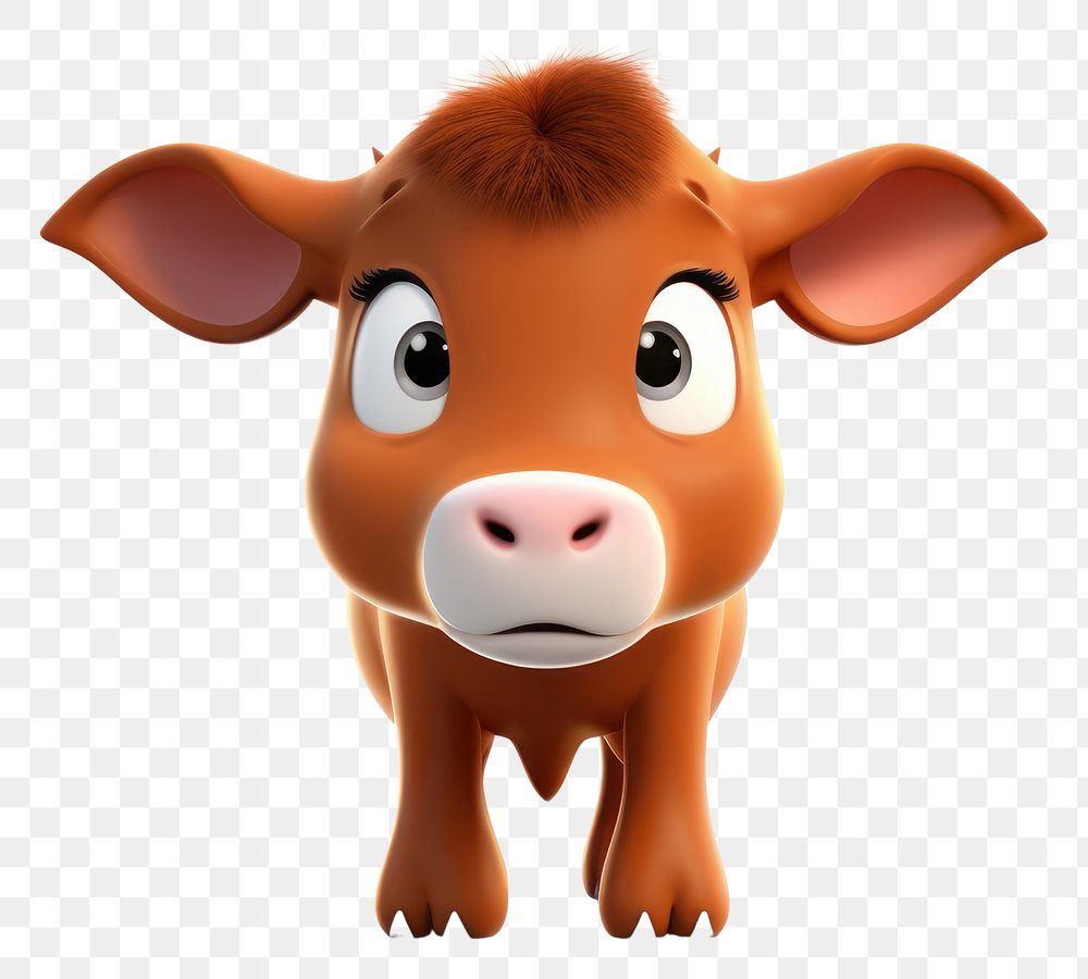 PNG Cow livestock cartoon mammal. AI generated Image by rawpixel.