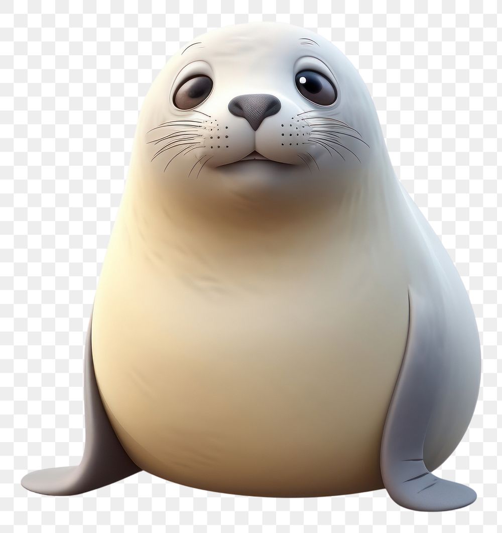 PNG Seal cartoon animal mammal. AI generated Image by rawpixel.