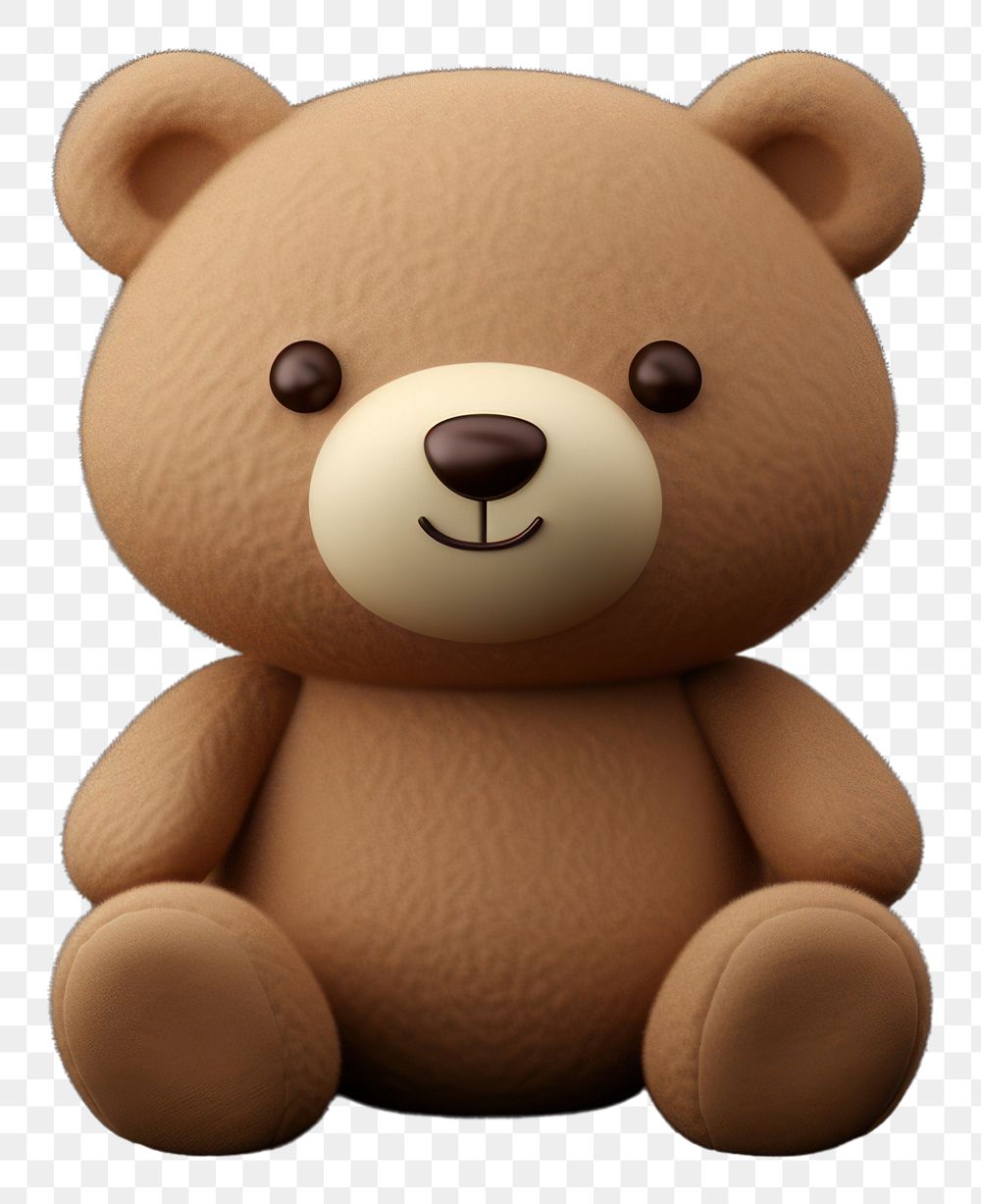 PNG Cartoon bear toy representation. AI generated Image by rawpixel.
