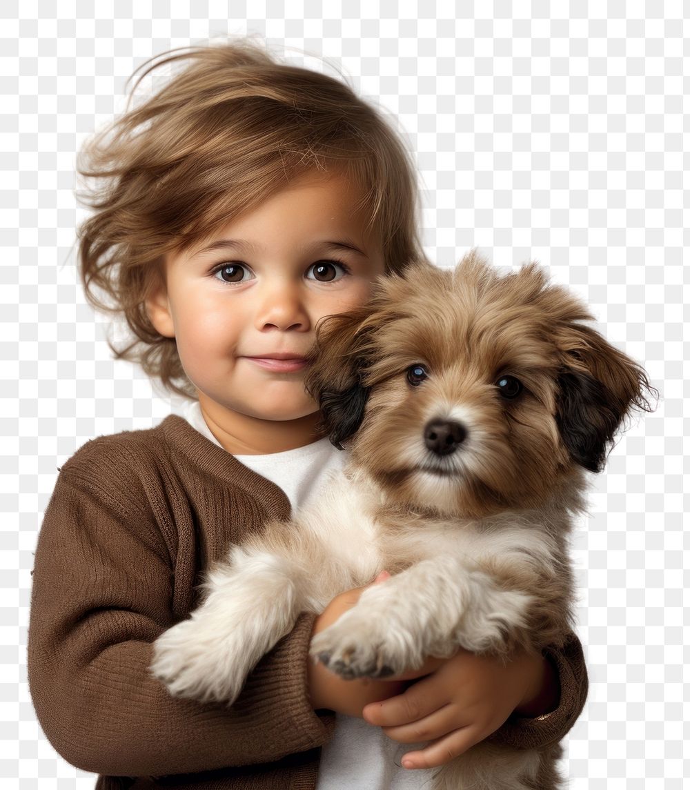 PNG Portrait puppy toddler holding. AI generated Image by rawpixel.