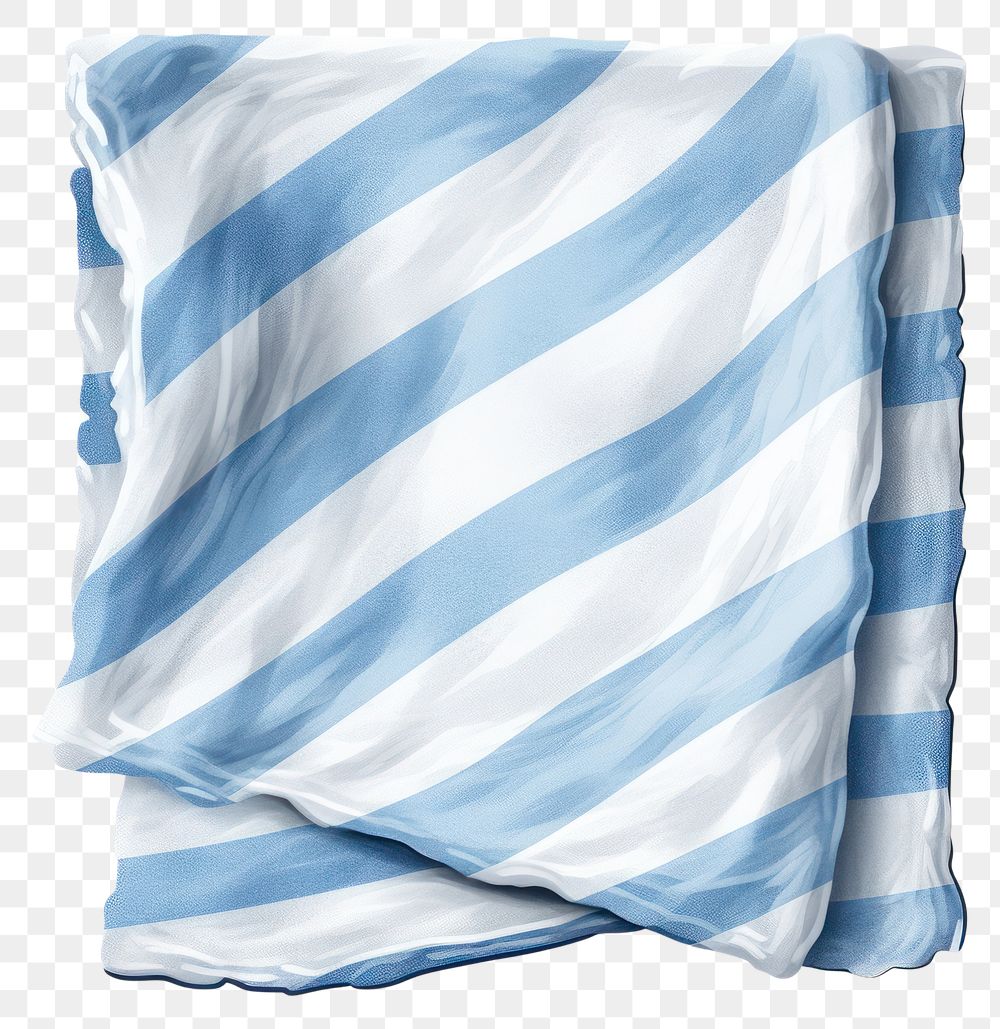 PNG Blanket striped folded white background. AI generated Image by rawpixel.