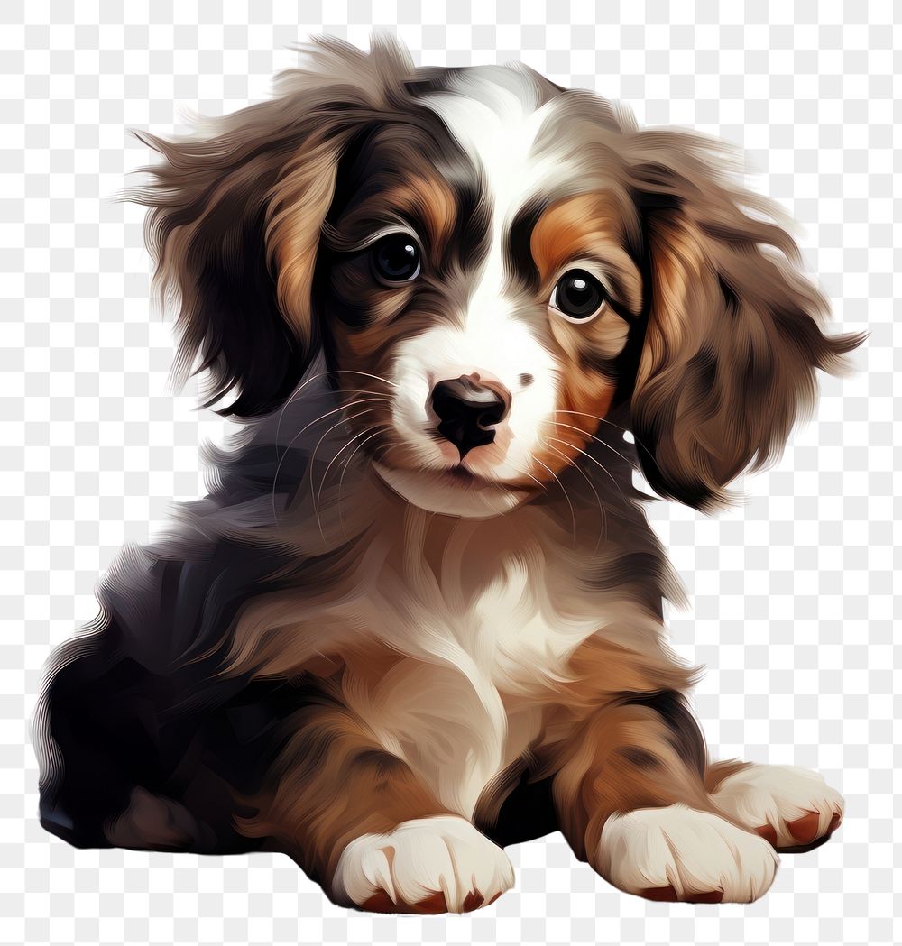 PNG Puppy dog portrait spaniel. 