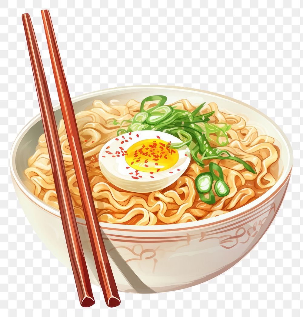 PNG Chopsticks noodle ramen soup. AI generated Image by rawpixel.