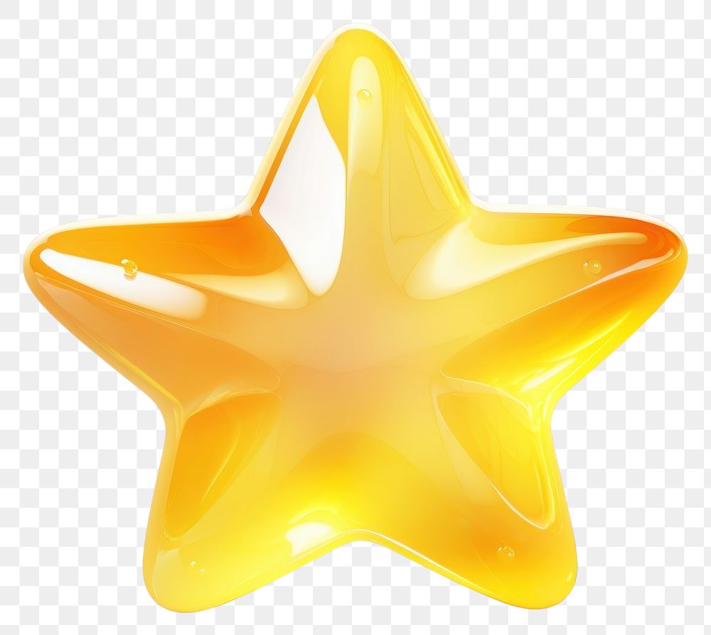 PNG Yellow symbol star illuminated. 