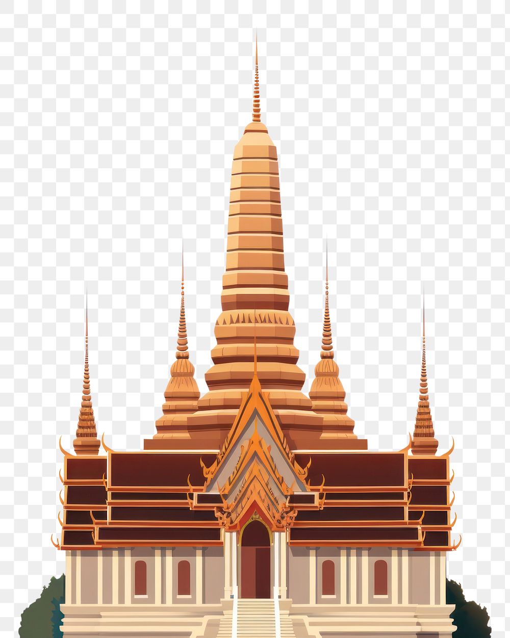 PNG Architecture building pagoda temple. AI generated Image by rawpixel.