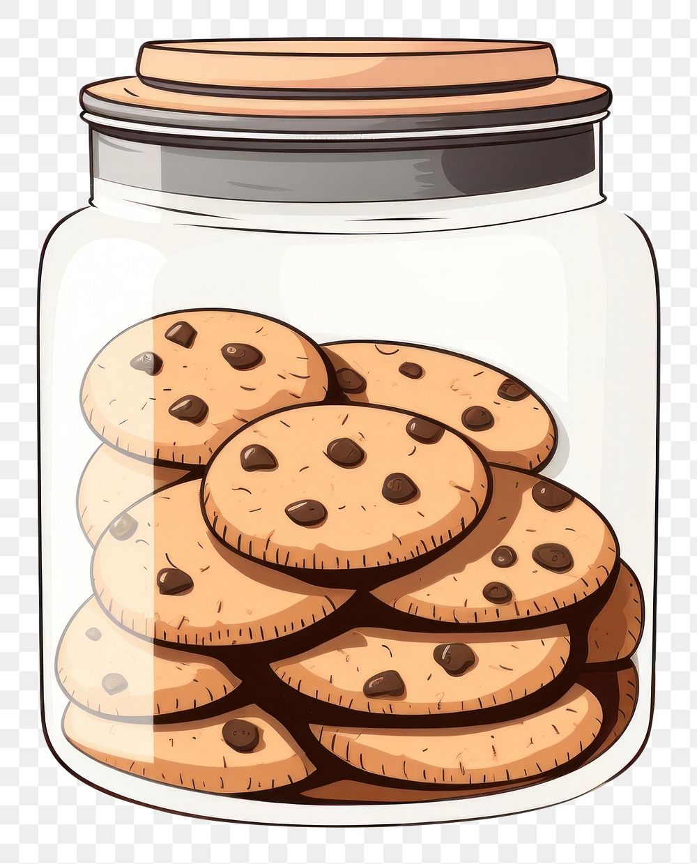 PNG Jar cookie food white background. AI generated Image by rawpixel.