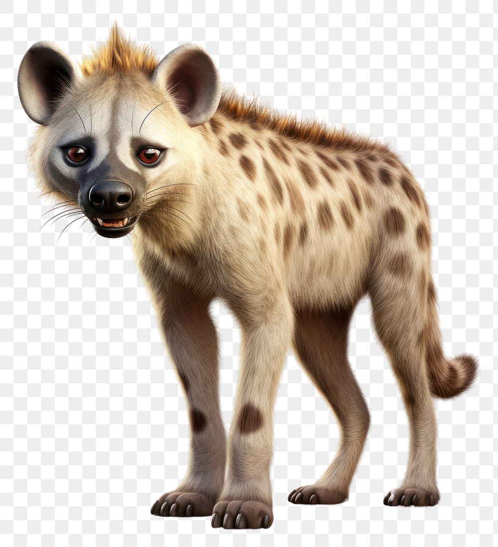 PNG  Hyena wildlife mammal animal. AI generated Image by rawpixel.