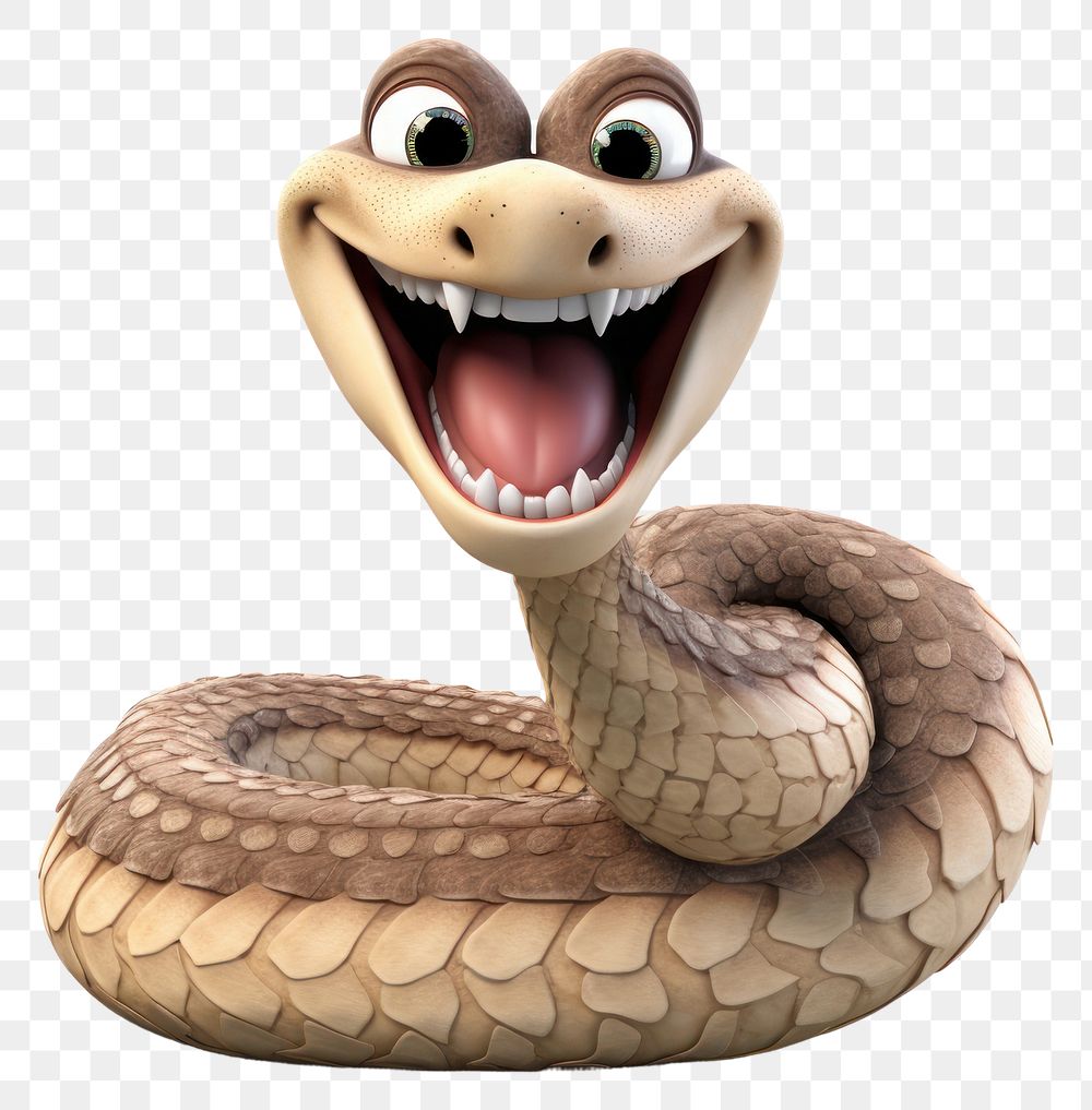 PNG  Snake reptile cartoon animal. AI generated Image by rawpixel.