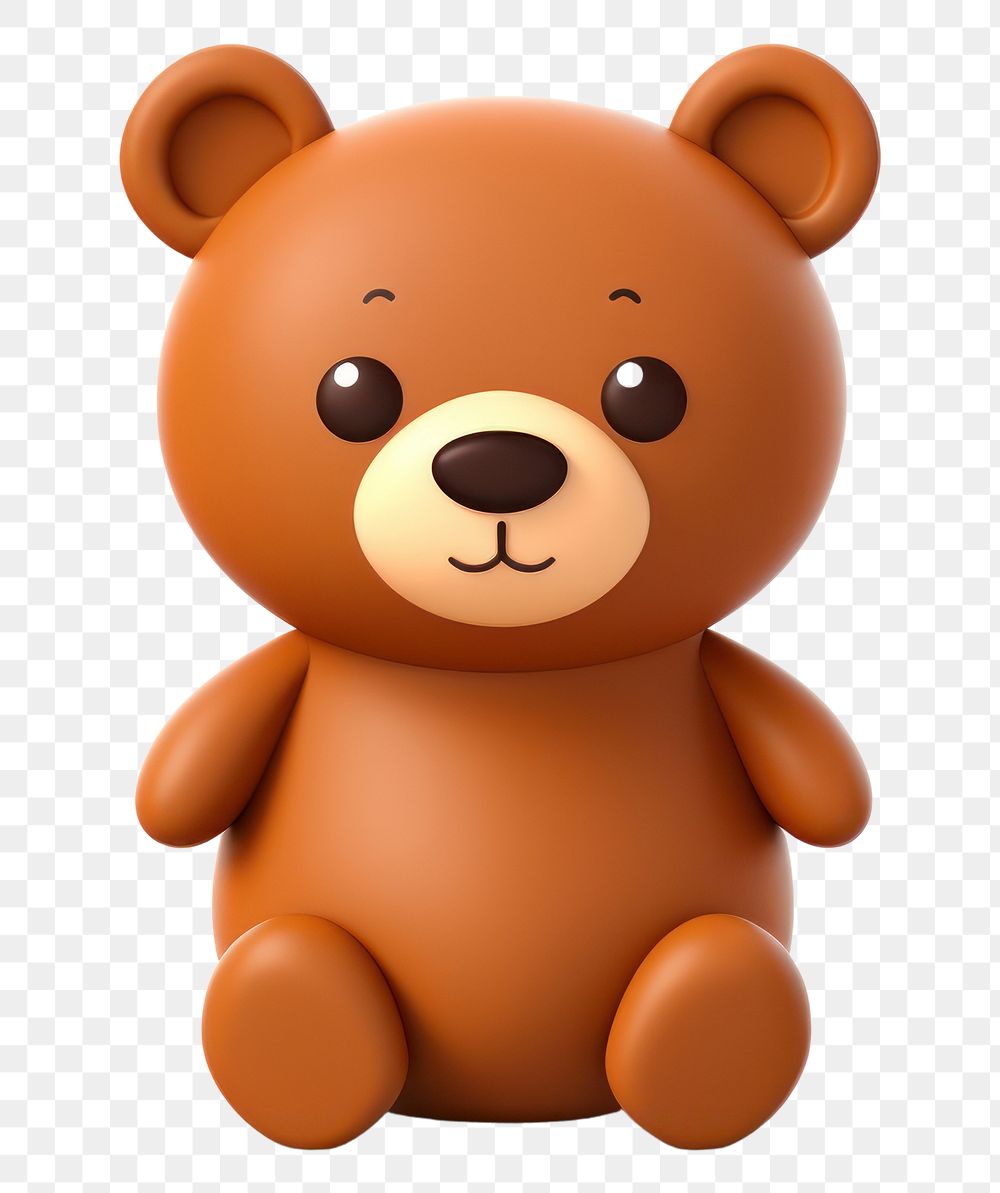 PNG Cartoon plush cute bear. AI generated Image by rawpixel.