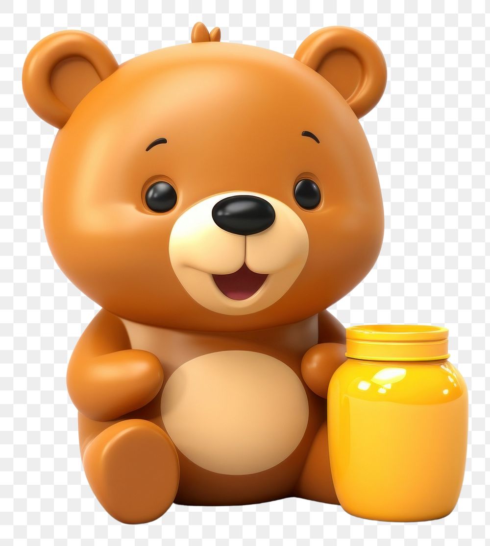 PNG Cartoon cute bear toy. AI generated Image by rawpixel.