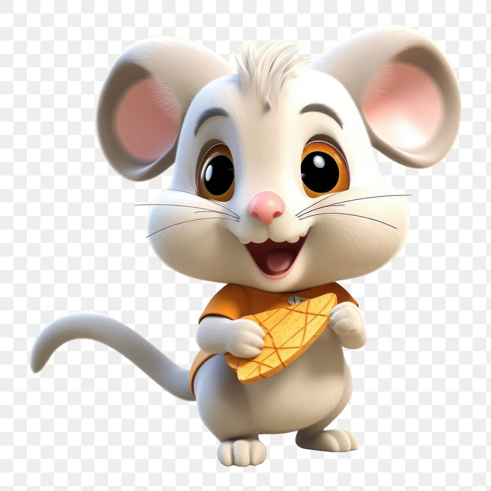 PNG Cartoon figurine mouse cute. 