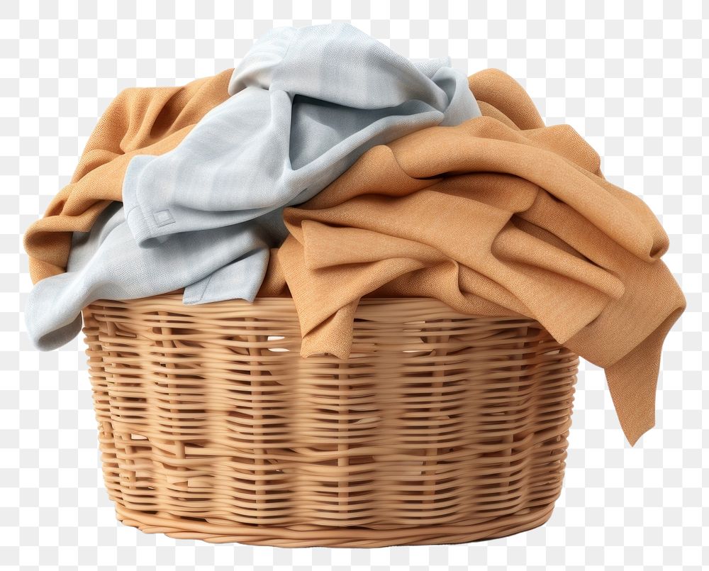 PNG Basket laundry white background container. AI generated Image by rawpixel.