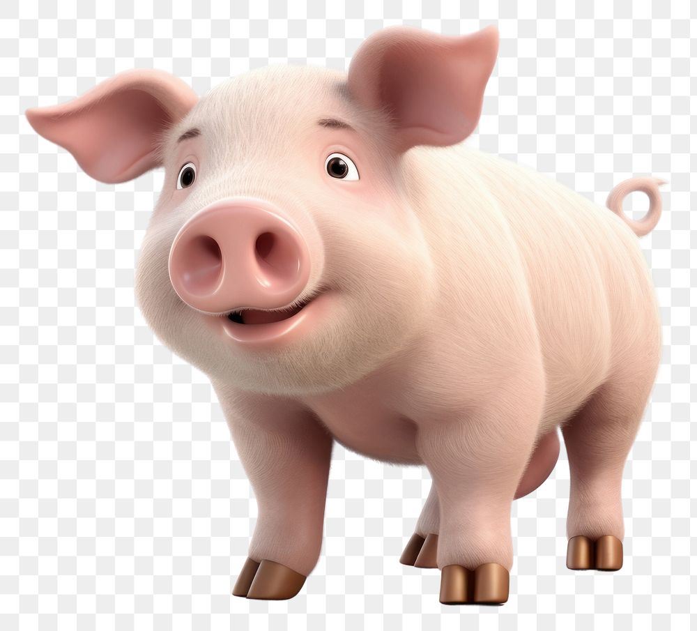 PNG Pig cartoon mammal animal. AI generated Image by rawpixel.