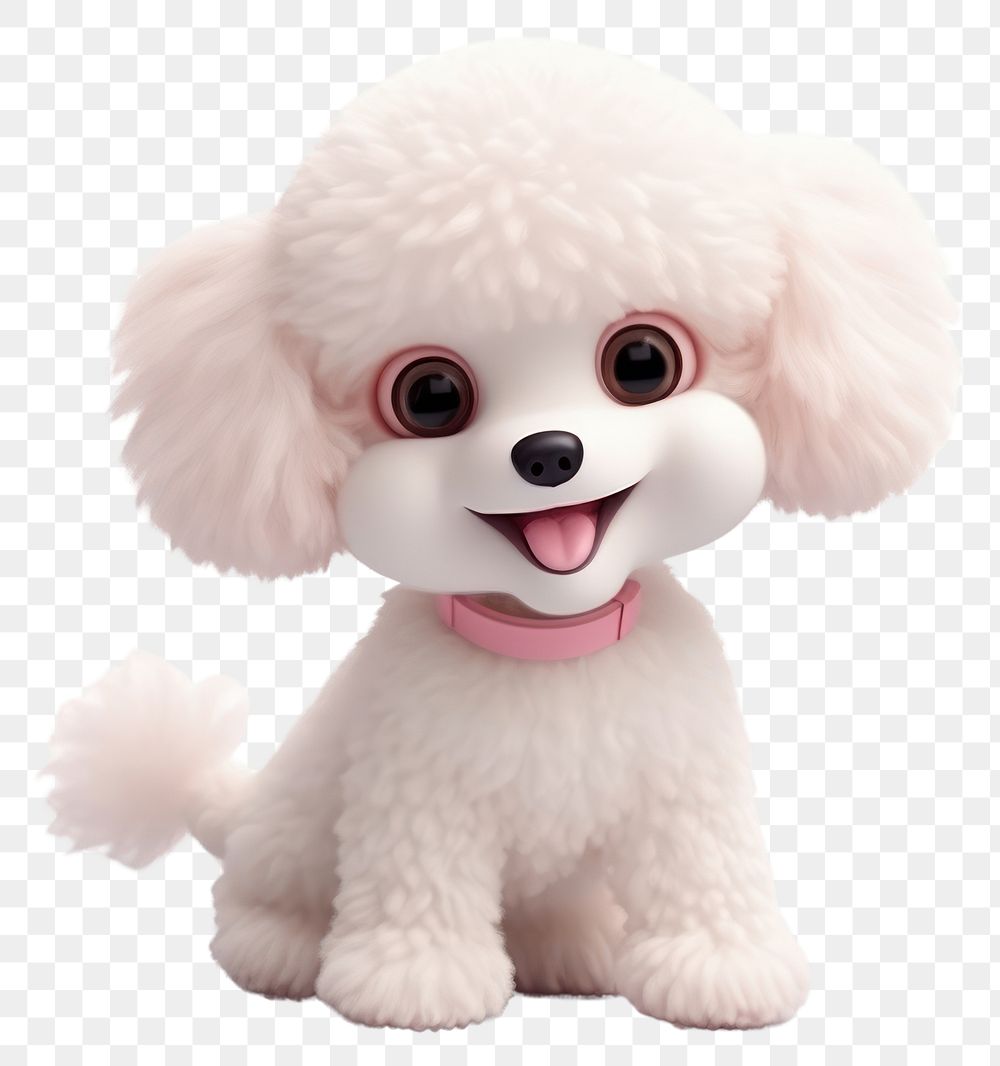 PNG Cartoon animal poodle plush. AI generated Image by rawpixel.