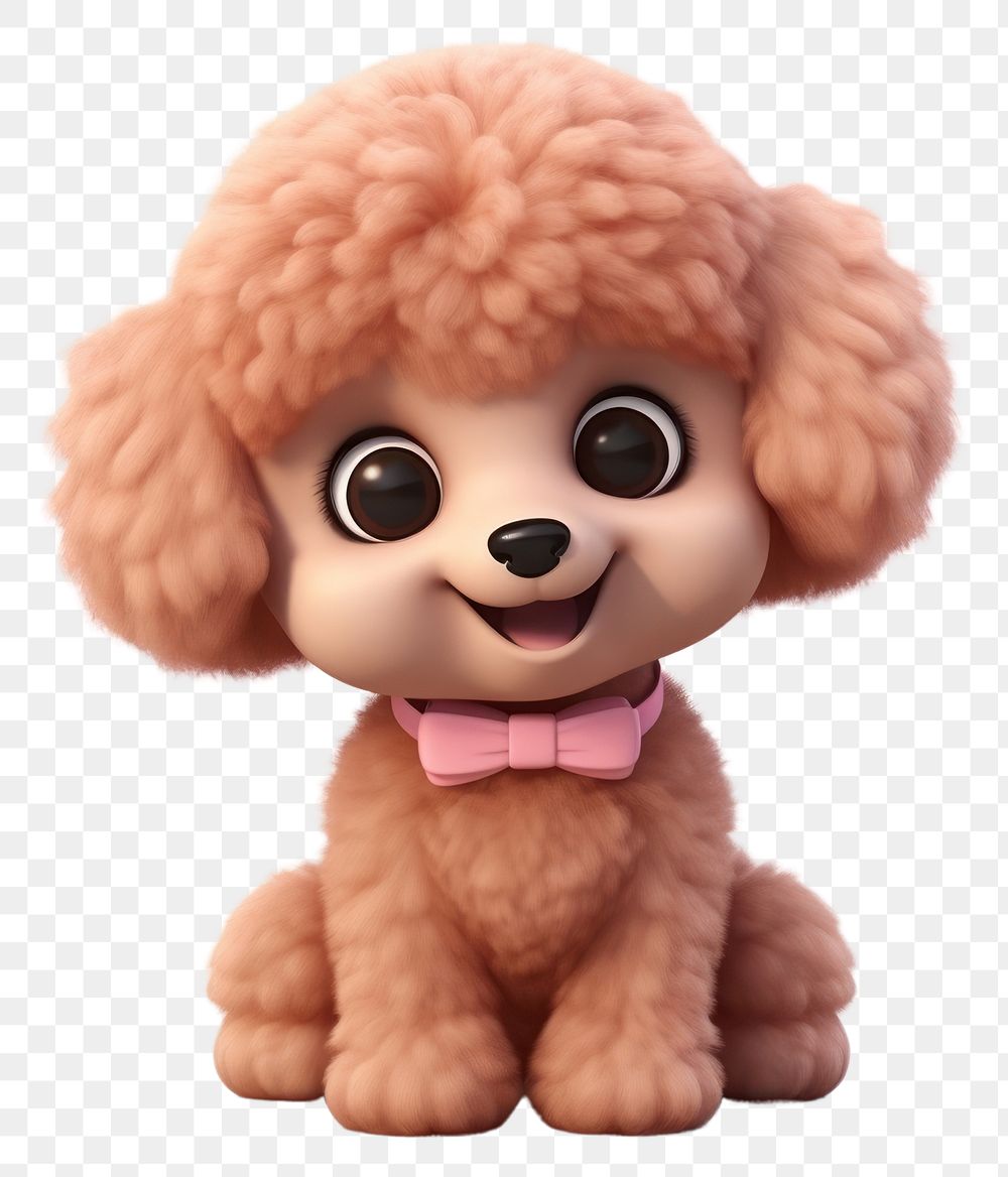 PNG Cartoon poodle cute doll. 