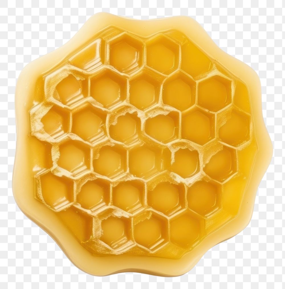 PNG Honeycomb food bee white background. AI generated Image by rawpixel.
