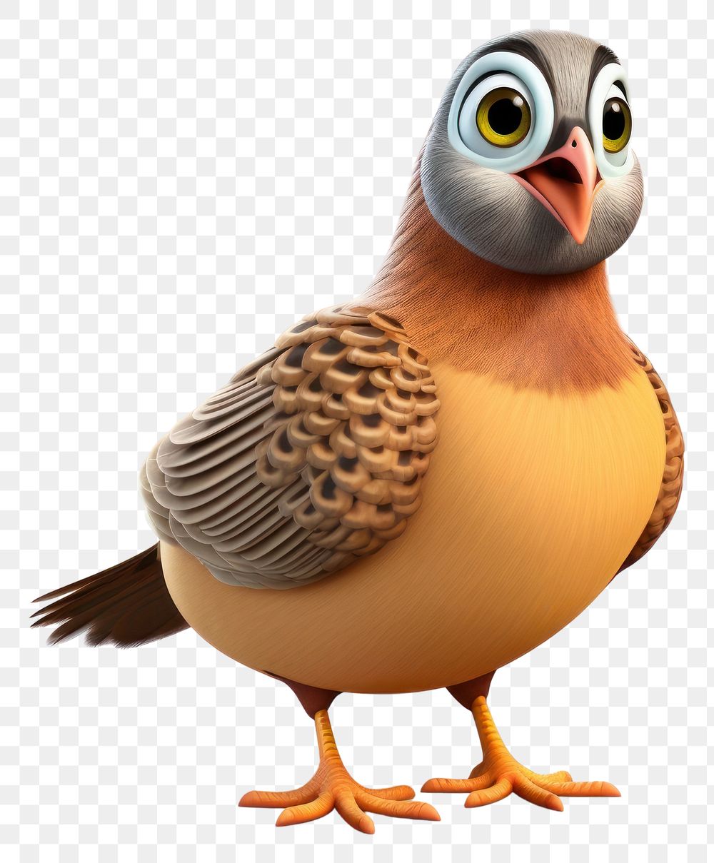 PNG Bird partridge cartoon animal. AI generated Image by rawpixel.