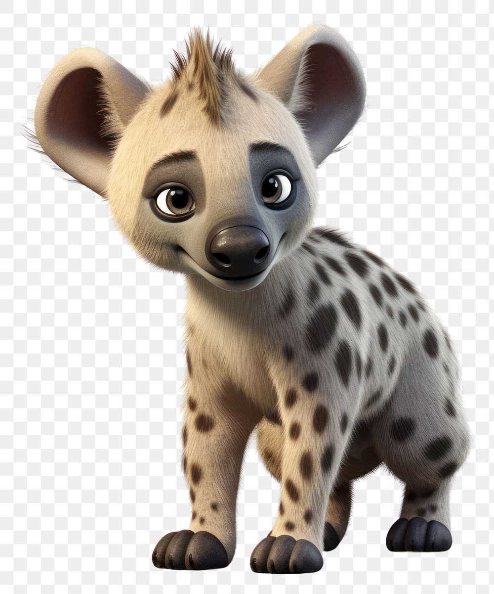 PNG Hyena cartoon animal cute. AI generated Image by rawpixel.
