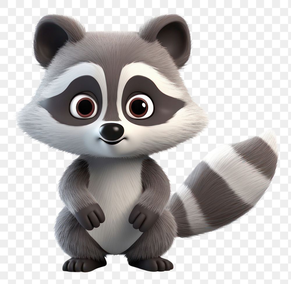 PNG Raccoon cartoon cute toy. AI generated Image by rawpixel.