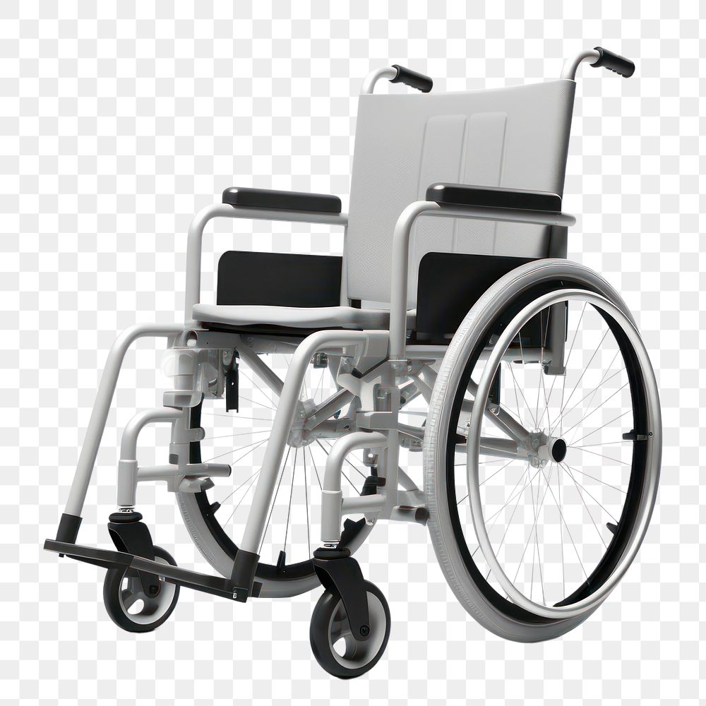 PNG Wheelchair vehicle white background transportation. AI generated Image by rawpixel.