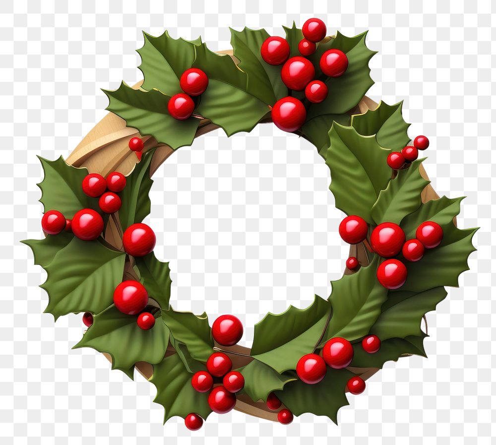 PNG Wreath christmas food white background. AI generated Image by rawpixel.